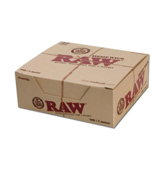 RAW NATURAL HEMPWICK ROLLS 20FT - 20CT (RAW38) - World Wholesale
